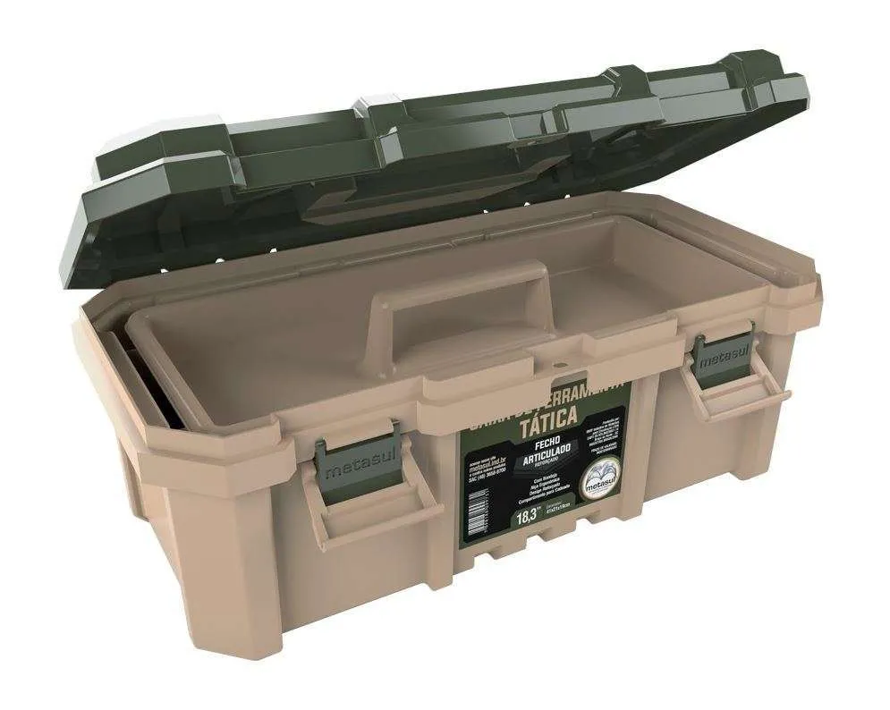 Caixa de Ferramentas Maleta Tática Fecho Articulado Grande Camper - Imagem 5