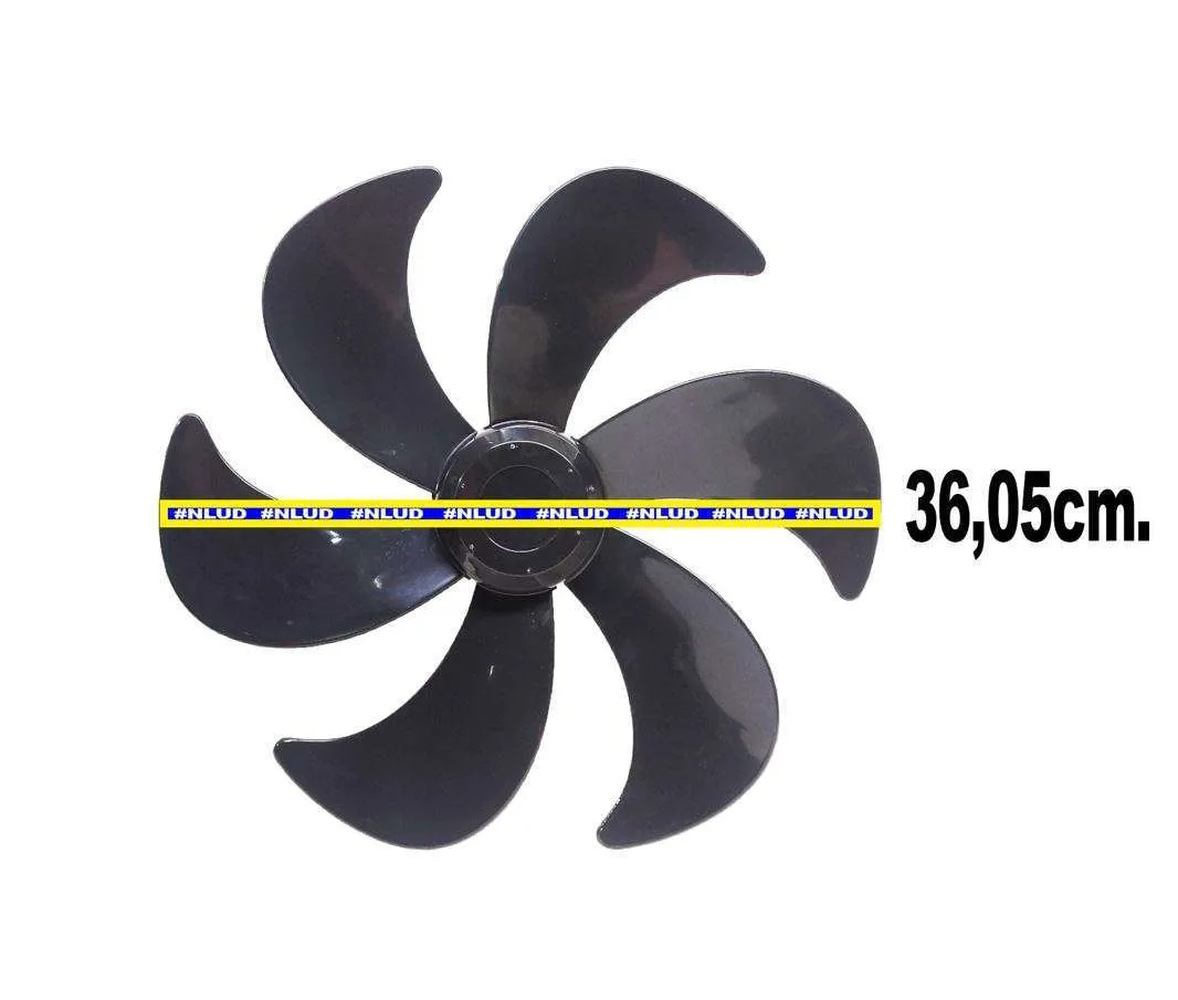 Hélice Compatível Ventilador Mondial NV45 NV75 NV06 VT40 VT41 VT42 40cm Preta com Calota - Imagem 3