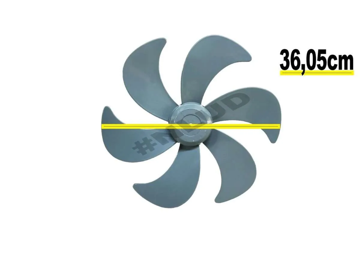 Hélice Compatível Ventilador Mondial NV45 NV75 NV06 VT40 VT41 VT42 40cm Cinza - Imagem 2