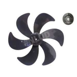 Hélice compatível Ventilador Mondial Nv-45 Nv-75 Nv-06 Vt40 Vt41 Vt42 Vt43 Nvt42 Nv41 Nv61 V71 40cm Preta c Calota