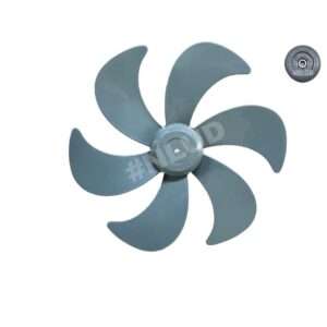Hélice compatível p/ Ventilador Mondial Nv-45 Nv-75 Nv-06 Vt40 Vt41 Vt42 Vt43 Nvt42 Nv41 Nv61 V71 40cm Cinza c/ Calota