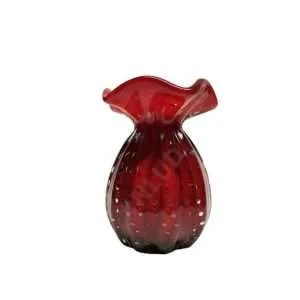Vaso Decorativo Murano Trouxinha Grande Vermelho