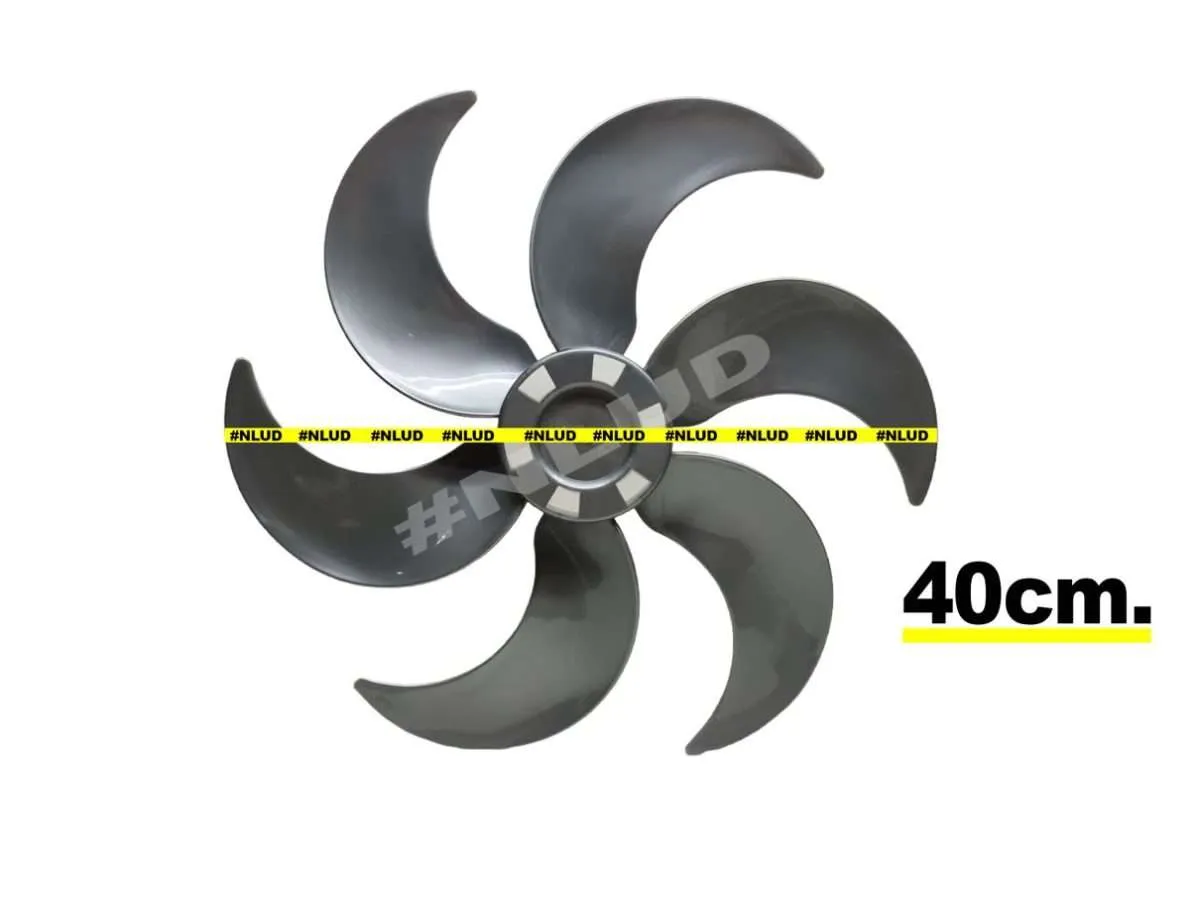 Hélice Compatível Ventilador Multilaser VL401 VL402 VL403 VL404 40cm 6 Pás Cinza - Imagem 2