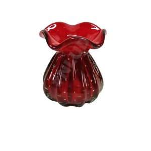 Vaso Decorativo Murano Trouxinha Media Vermelho