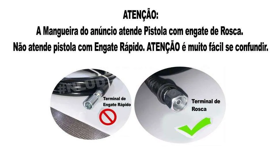 Mangueira Electrolux WAP Lavadora Alta Pressão Engate Rosca 3,5mts EASYE EASYP FAC14 FAC18 UWS10 UPR20 EWS10 Original - Imagem 4