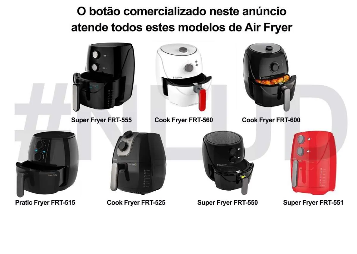 Botão Knob Timer Air fryer Cadence FRT 515 525 550 551 555 560 600 - Imagem 4
