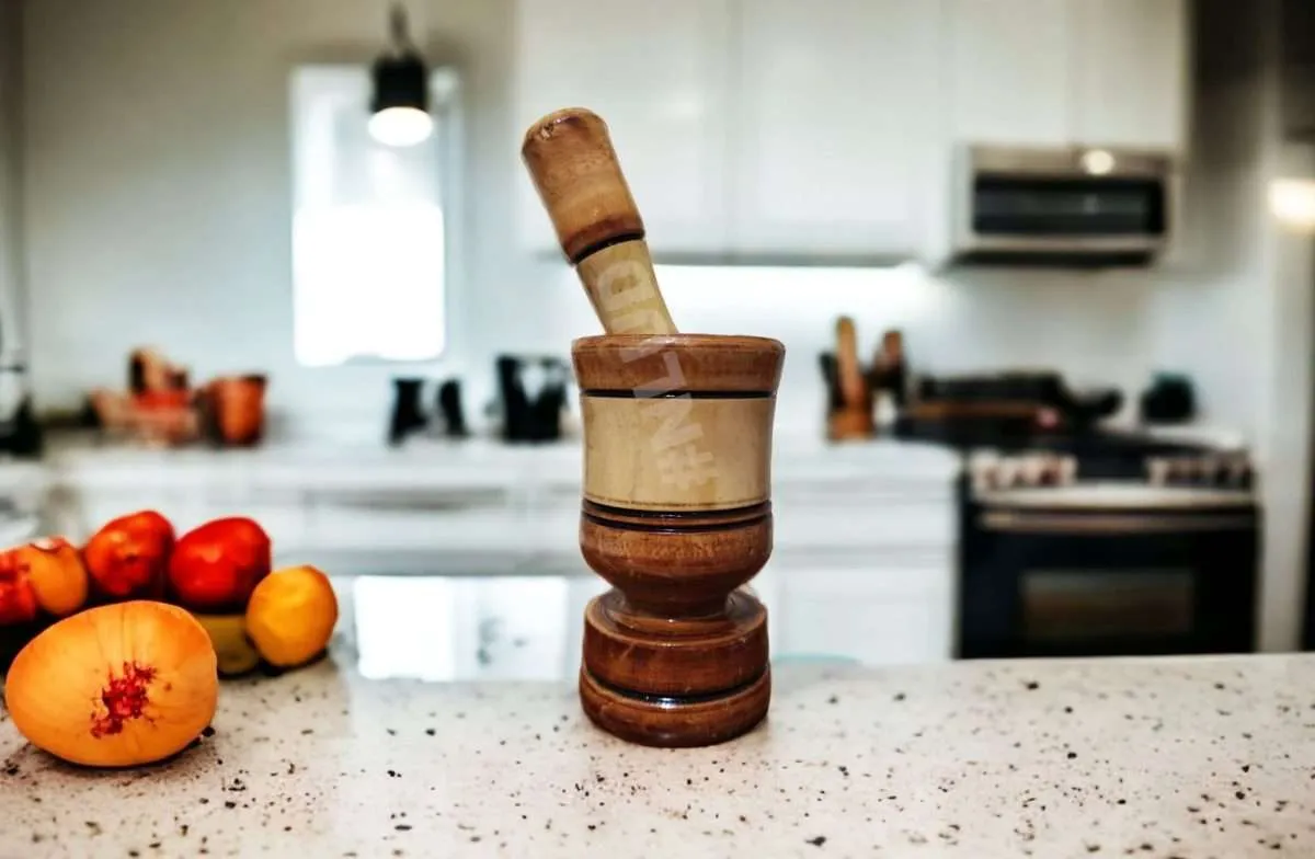 Pilão Socador Amassador Madeira Artesanal Envernizado - Imagem 2