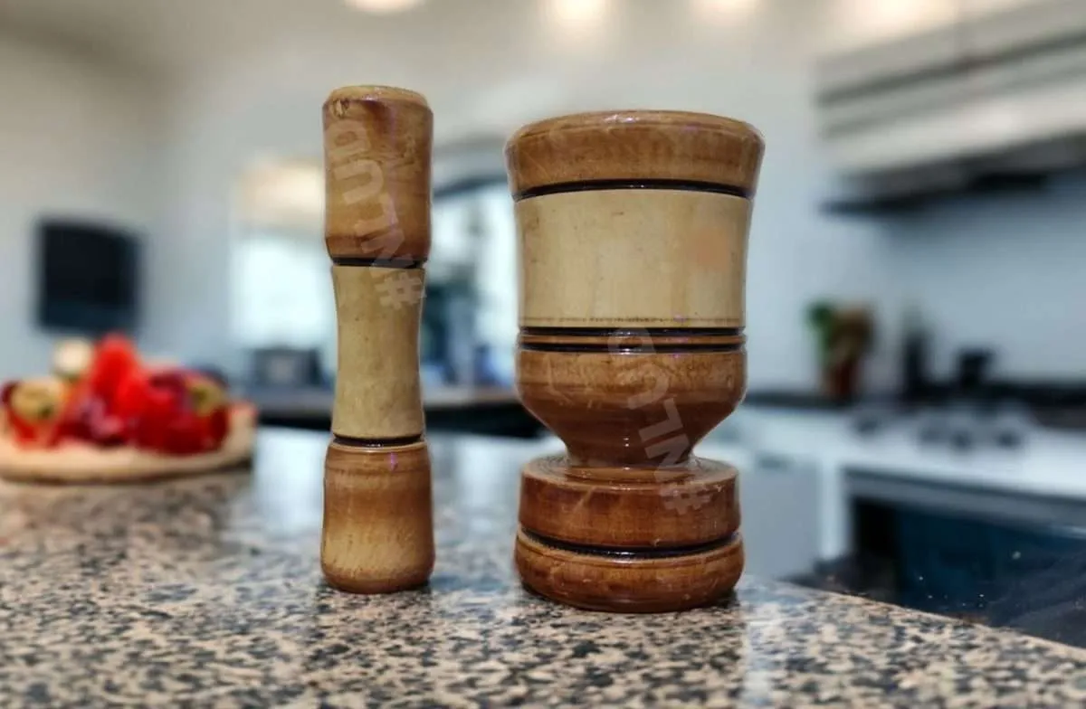Pilão Socador Amassador Madeira Artesanal Envernizado - Imagem 3