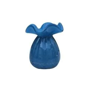 Vaso Decorativo Murano Trouxinha Grande Azul Bebê