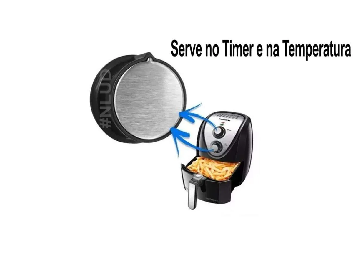 Botão Knob Timer Temperatura compatível Air fryer Mondial AFN Polishop AFPS Fun Kitchen AFF Pt. - Imagem 3