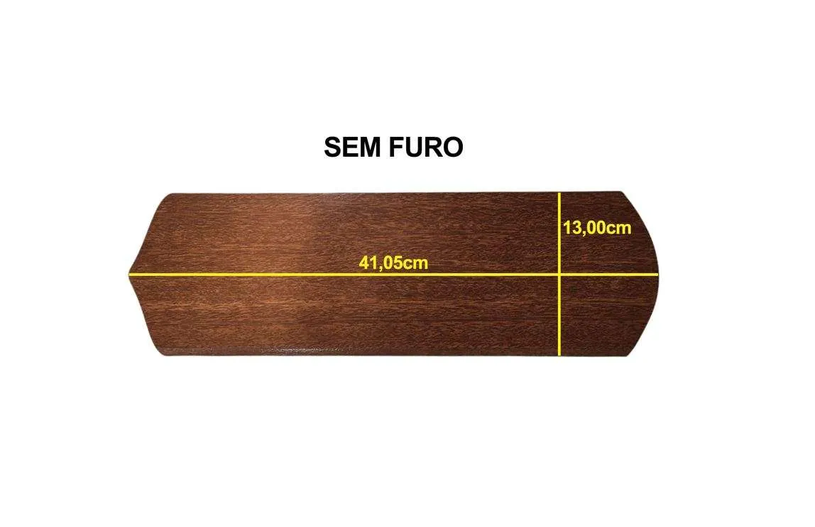 Hélice Pá Ventilador de Teto Madeira MDF Sem Furo Dupla Face Branco e Mogno 4 Unidades - Imagem 3
