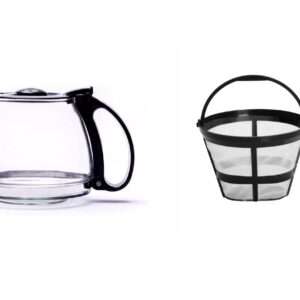 Jarra compatível e Filtro Permanente Cafeteira Mondial Dolce Arome 20 Xíc C-43-20X-Si