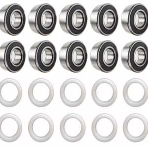 10 un. Suporte plástico 10 un. Rolamento 608 Substitui Buchas de Ventiladores