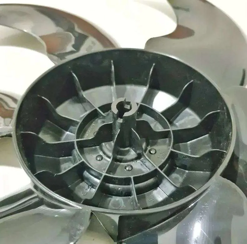 Hélice compatível Ventilador Ventisol Stell Turbo 6 pás Eixo Redondo 08mm Preta - Imagem 2