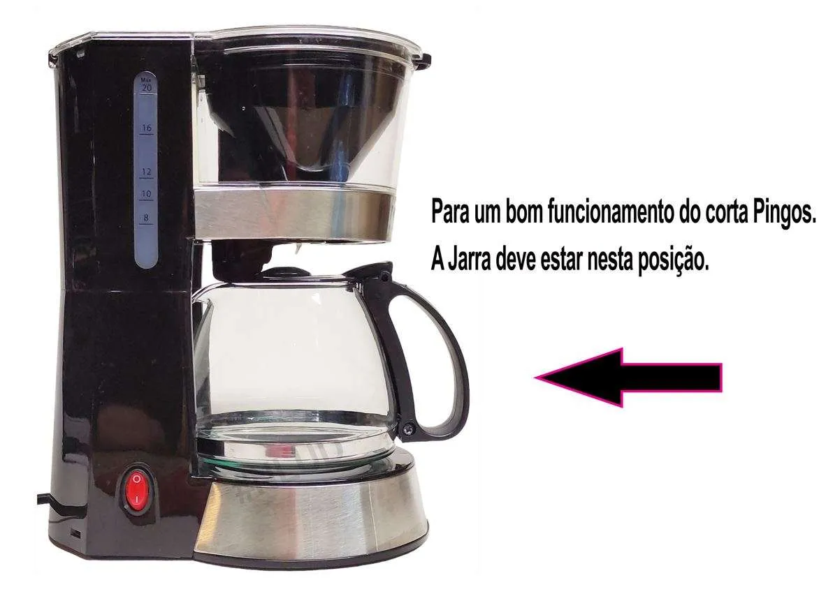 Jarra compatível Cafeteira Philco Design PCF20Pi Preta - Imagem 2