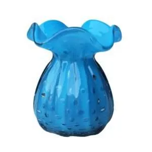Vaso Decorativo Murano Trouxinha Media Azul Bebê