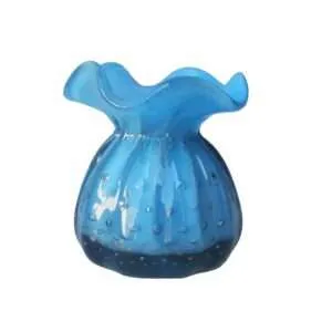 Vaso Decorativo Murano Trouxinha Pequena Azul Bebê