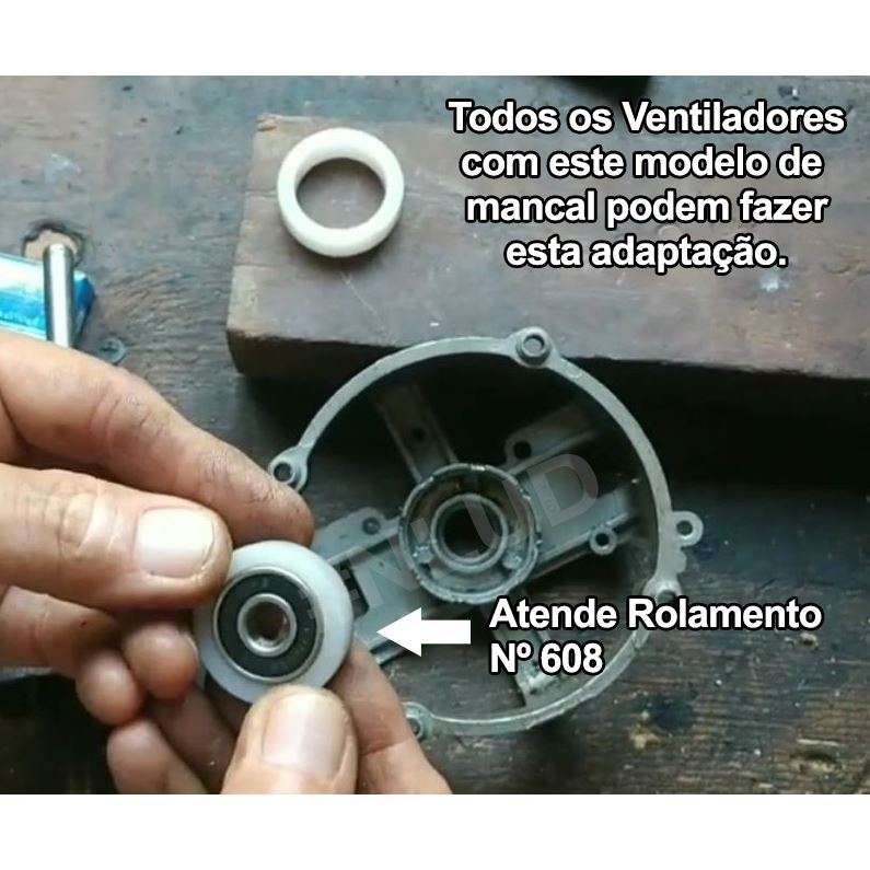 10 un Suporte plástico 10 un Rolamento 608 Substitui Buchas de Ventiladores 8 10 un Suporte plástico 10 un Rolamento 608 Substitui Buchas de Ventiladores - Imagem 8