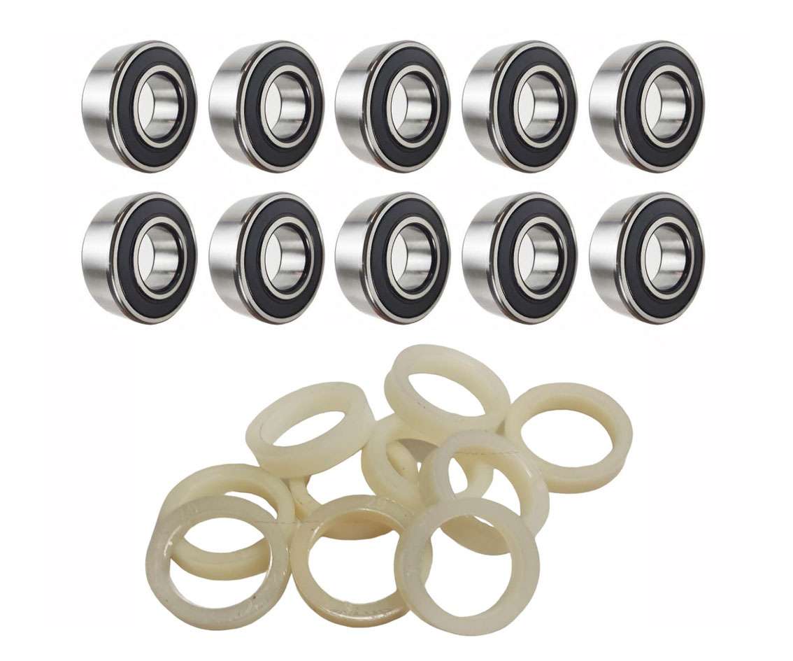 10 un Suporte plástico 10 un Rolamento 608 Substitui Buchas de Ventiladores 1 10 un Suporte plástico 10 un Rolamento 608 Substitui Buchas de Ventiladores