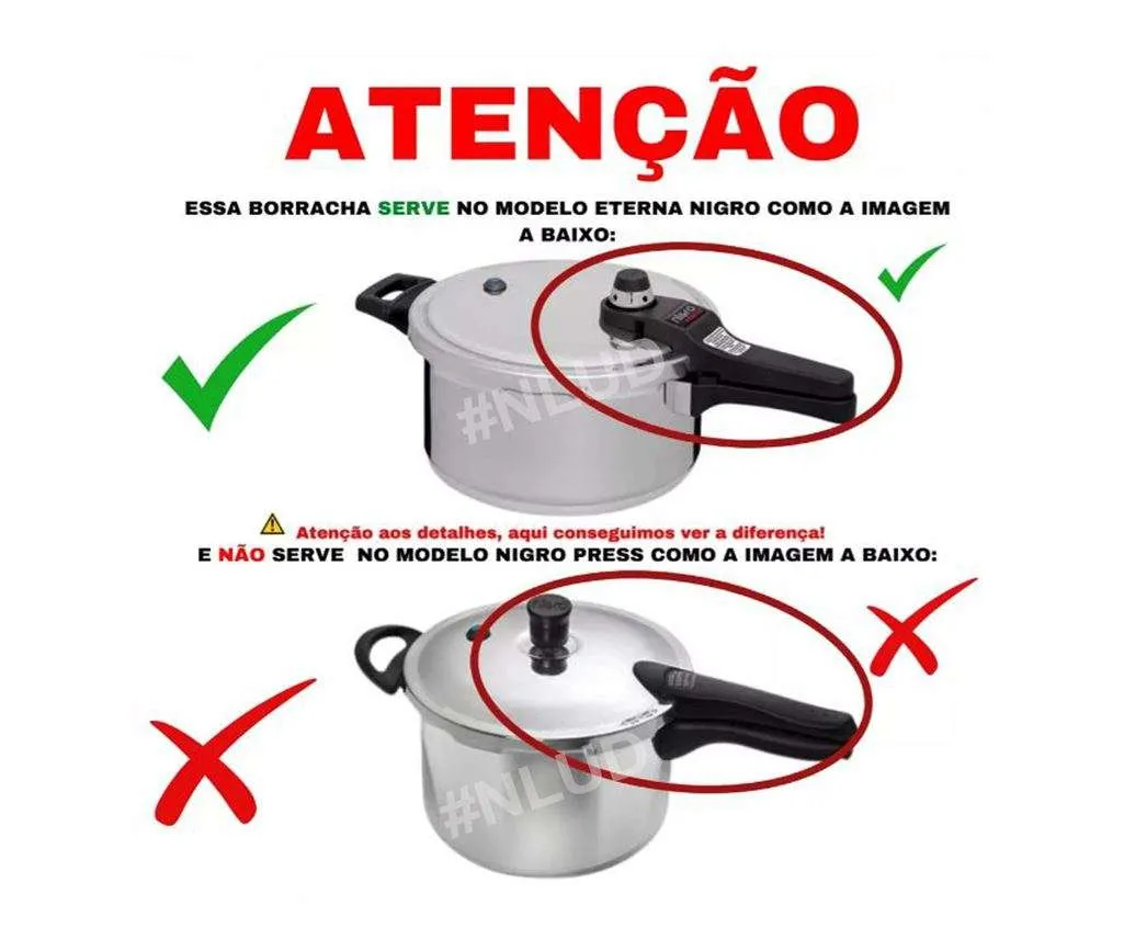 Anel de Silicone Panela de Pressão Eterna Nigro 3Lts.  4,5Lts.  6Lts.  8Lts. - Imagem 3