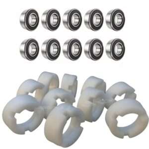 10 un. Suporte plástico 10 un. Rolamento 608 Substitui Buchas de Ventiladores Arno 40cm. Moderno