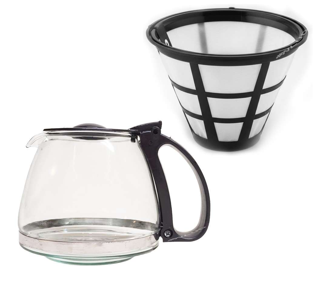 Jarra compatível e Filtro Reutilizável Cafeteira Britânia BCF20A Preta 1 Jarra compatível e Filtro Reutilizável Cafeteira Britânia BCF20A Preta