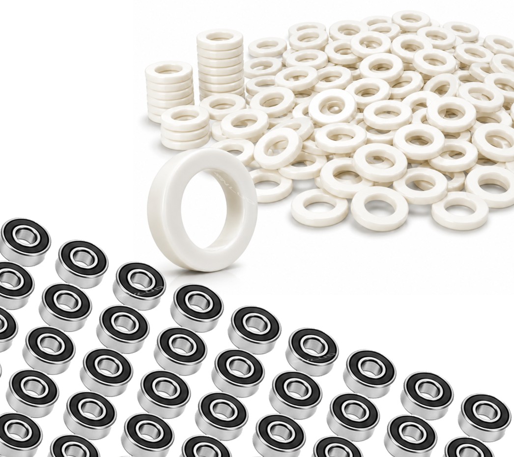 100un Suporte plástico de 29mm. 100un Rolamento 608 Substitui Buchas de Ventiladores 1 100un Suporte plástico de 29mm. 100un Rolamento 608 Substitui Buchas de Ventiladores