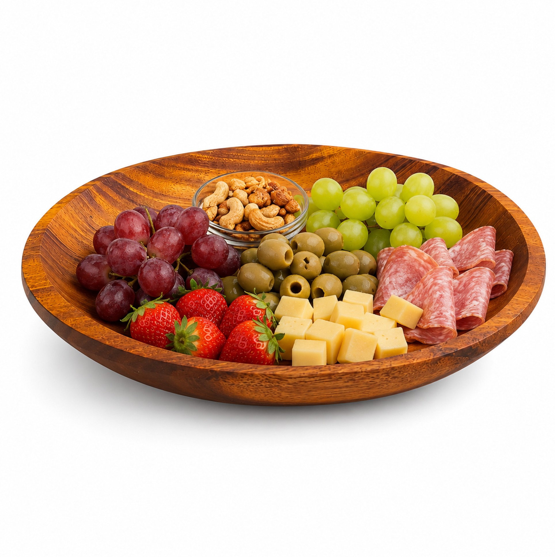 Travessa De Madeira 27cm. Decorativa Petiscos Frutas Churrasco Mesa Posta 4 Travessa De Madeira 27cm. Decorativa Petiscos Frutas Churrasco Mesa Posta - Imagem 4