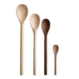 Kit Culinário Colher De Pau Madeira Maciça
