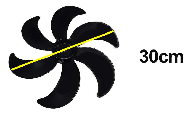 Hélice e Calota Ventilador Britânia 6 Pás 30cm BVT301 / Protect 30 Six / Ventus Turbo / B30 Turbo / BVT30 Turbo 2 Hélice e Calota Ventilador Britânia 6 Pás 30cm BVT301 / Protect 30 Six / Ventus Turbo / B30 Turbo / BVT30 Turbo - Imagem 2